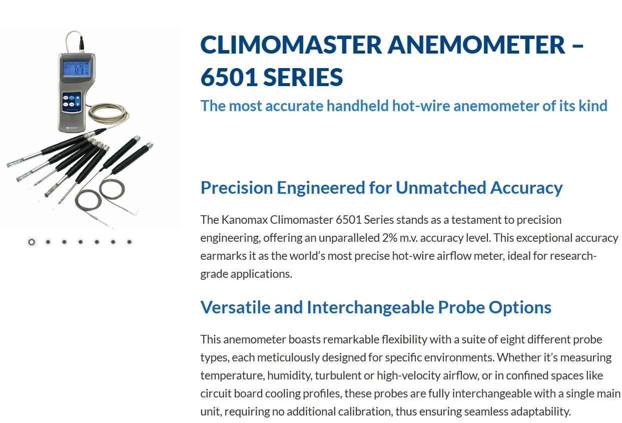 Ichiban Precision Sdn Bhd Kanomax Kanomax Climomaster Anemometer